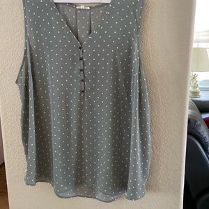 Plus size sleeveless blouse
